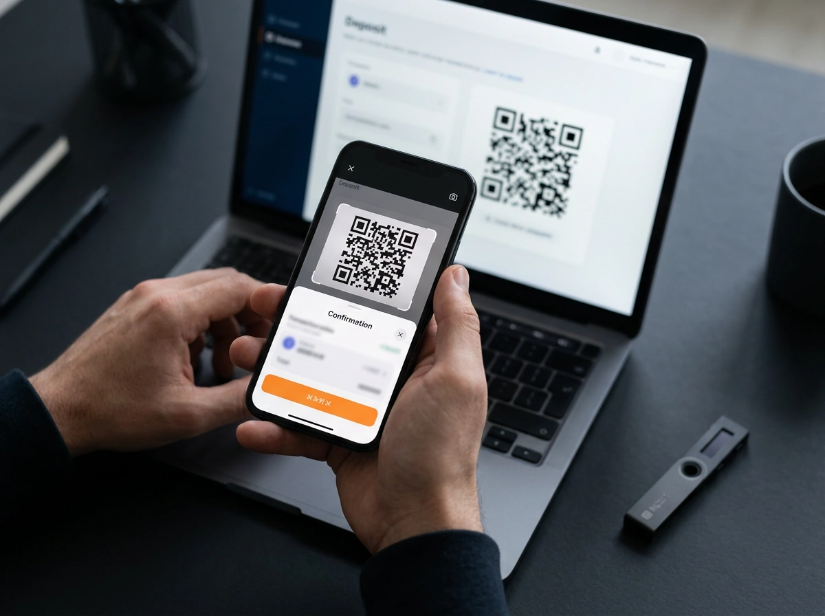 Crypto-storting bij een bookmaker via een digitale wallet op een smartphone