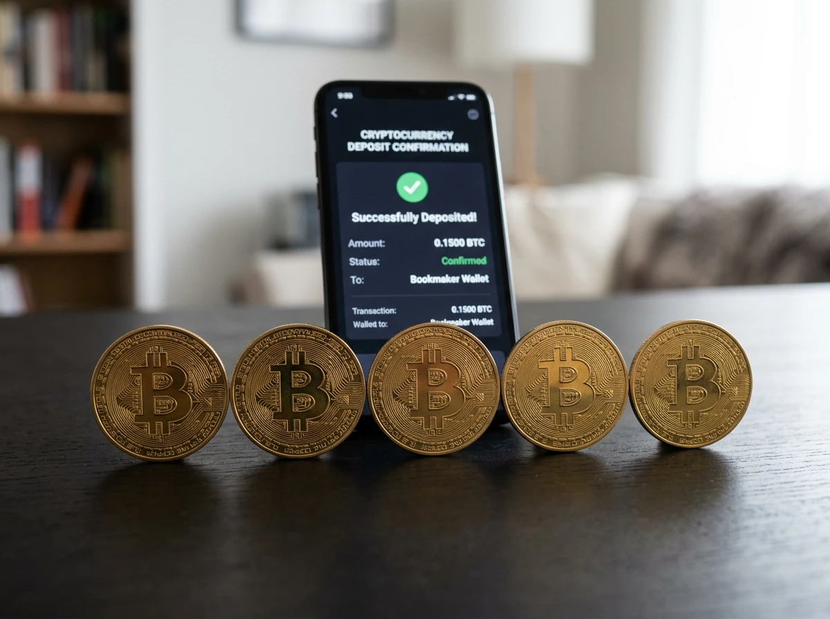 Overzicht van cryptocurrency-stortingsmethoden bij bookmakers met BTC, ETH en USDT